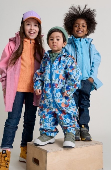 Group of kids in Reimatec Sorona® outerwear